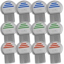 Lice Comb - (Pazar 12) Head Lice Tedavisi, Bireysel Olarak Paketli Profesyonel Paslanmaz Çelik Louse ve Nit Combs Yumurtaları Konfor için Yuvarlak İpuçlarıyla Çıkarır