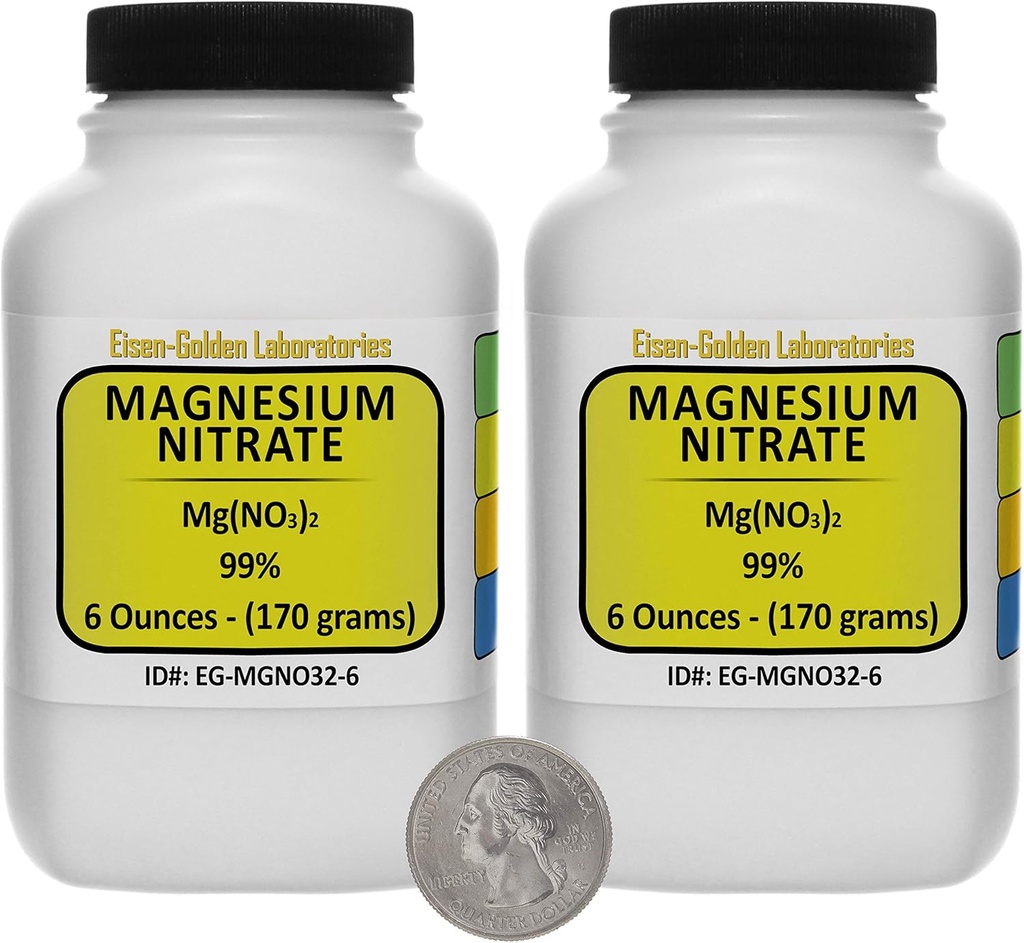 Magnezyum Nitrate [Mg(NO3) 2] 99 USP Food Grade Toz 12 Oz in Two Şişes