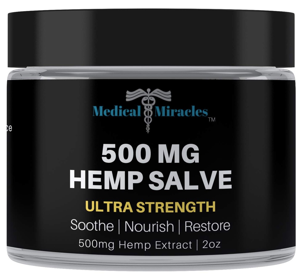 Medical Miracles Hemp 500 Mg Ultra Strength Healing Salve Ideal for HIPS, Commons, Boy, Back, Elbows, Parmaklar, Eller ve ABD'de Yapılan Dizler