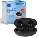 Medline Isıtma OTC İşitme Aids, Black, in-Ear, 4 Çevre Ayarları, Suye Dayanıklı, Atıcı Cilt, Moderate İşitme Kayıpları, Gürültü Azaltımı, Earbud İşitme Aids