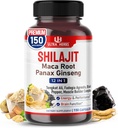 Shilajit Pure Himalayan - Enerji Arşivi 85 Fulvic asit, Maca Root, Panax Ginseng, Tongkat Ali, Fadogia Agrestis - Metabolism & Immunity Support - 150 Capsules