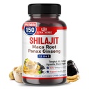 Shilajit Pure Himalayan - Enerji Arşivi 85 Fulvic asit, Maca Root, Panax Ginseng, Tongkat Ali, Fadogia Agrestis - Metabolism & Immunity Support - 150 Capsules