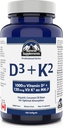 Summit Supplements - Vitamin D3 K2, 180 Softgels - Sağlıklı Kemikleri, Dişleri ve Kasları Korumanıza Yardımcı olmak için formüle edilmiştir - Bodyuba Aborpsiyonunu Destekleyin ve Fractures Risklerini Azaltın