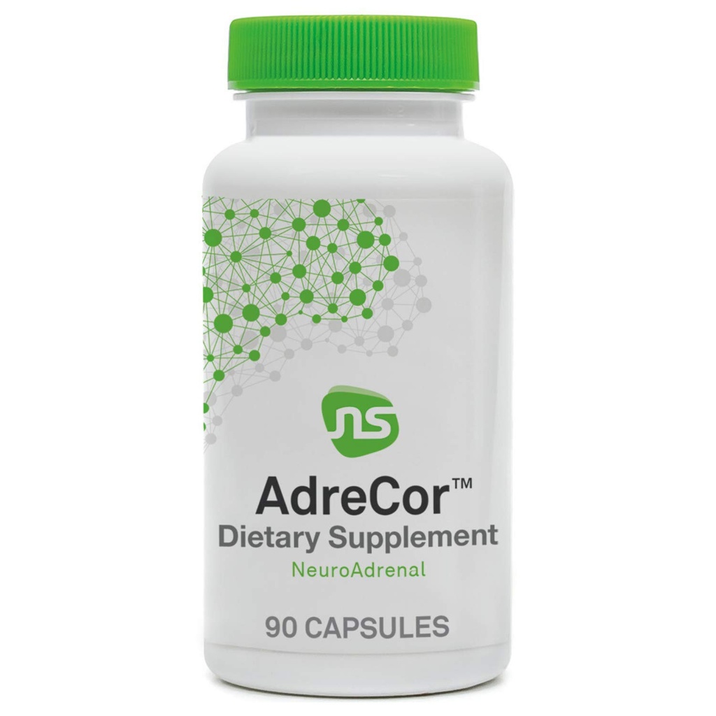 NeuroScience Adrenal Support Συμπληρώματα Υποστήριξης για Γυναίκες & Άνδρες - AdreCor - Gentle Energy Support for Stress-Related Fatigue - Προάγει Επιδερμική Υγεία & Υγιεινή Κορτιζόλη Επίπεδα (90 Κάψουλες)