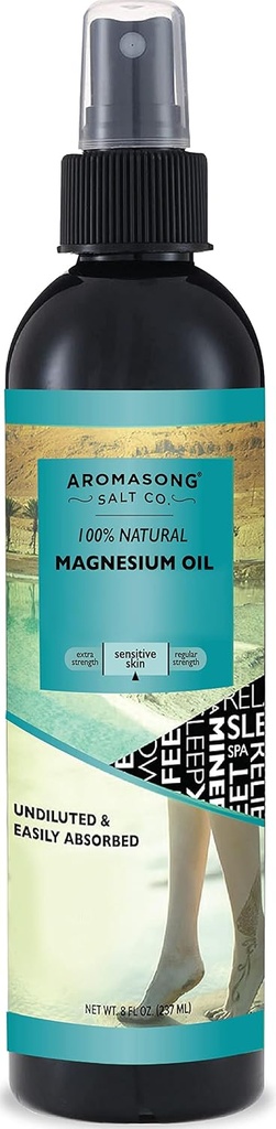 Ultra Pure Magnesium Spray for Sensitive Skin, 8 OZ,