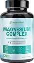 Magnesium Complex Supplement - Chelated Magnesium Glycinate, Citrate, Taurate, Malate, Oxide Capsules - High Absorption Magnesium for Sleep, Leg Cramps, Muscle Relief, 400mg, 120 Veggie Capsules
