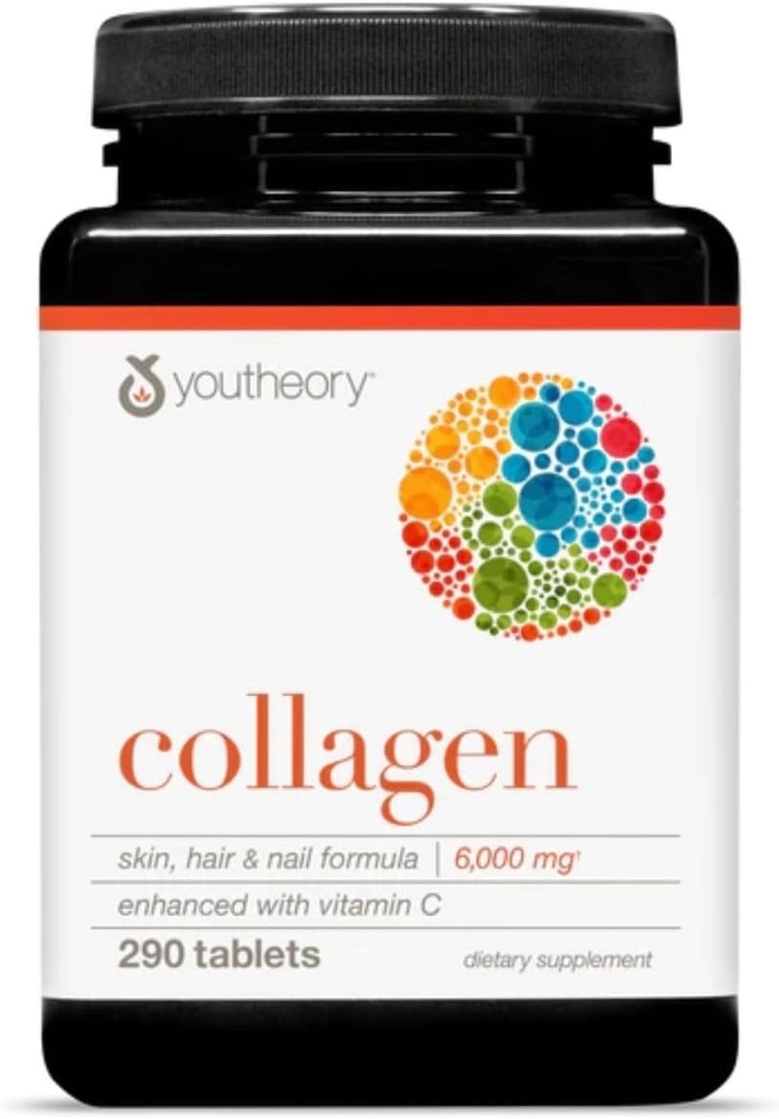 Youtheory Collagen, w/ Vitamin C - 290 Tablet - 1 Paket