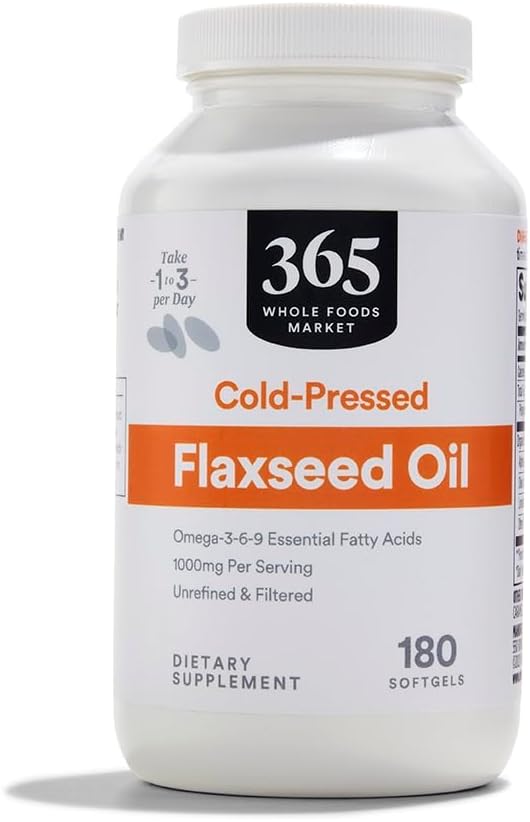 365 από Whole Foods Market, Λάδι σπόρων λιναριού, 180 Count
