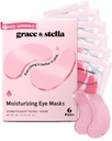 lütuf ve stella Ödülü Göz Maskesi altında - Dark Circles, Puffy Eyes, Undereye Bag, Wrinkles - Ron Cruelty-Free Self Care (Pink, 6 Pairs)