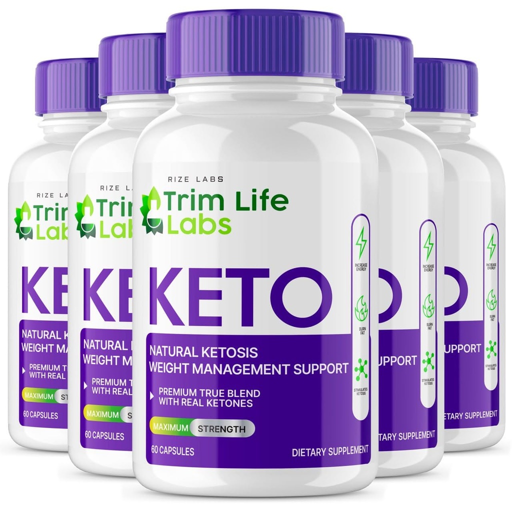 rize labs - - Εργαστήρια ζωής Trim Keto Κάψουλες - Χάπια απώλειας βάρους - Υποστήριξη μέγιστης αντοχής Formula, συμπλήρωμα Keto+ACV (300 κάψουλες)