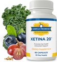 Basit Söz - Xetina 20TM Lutein ve Zeaxanthin Supplements - Eye Health for Eye Health with Vitamins E, Eyebright, çinko, Grape Seed Ekstraksiyon, Düsseldorf ve Bilberry - 60 Capsules