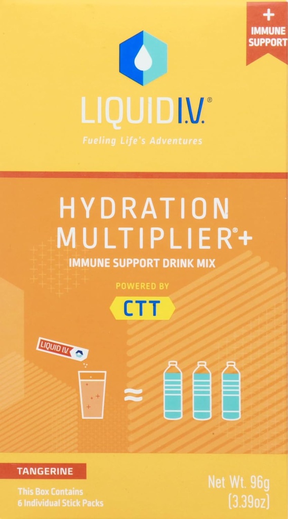 Sıvı I.V., Tangerine Hydration Multiplier+, 6 Count