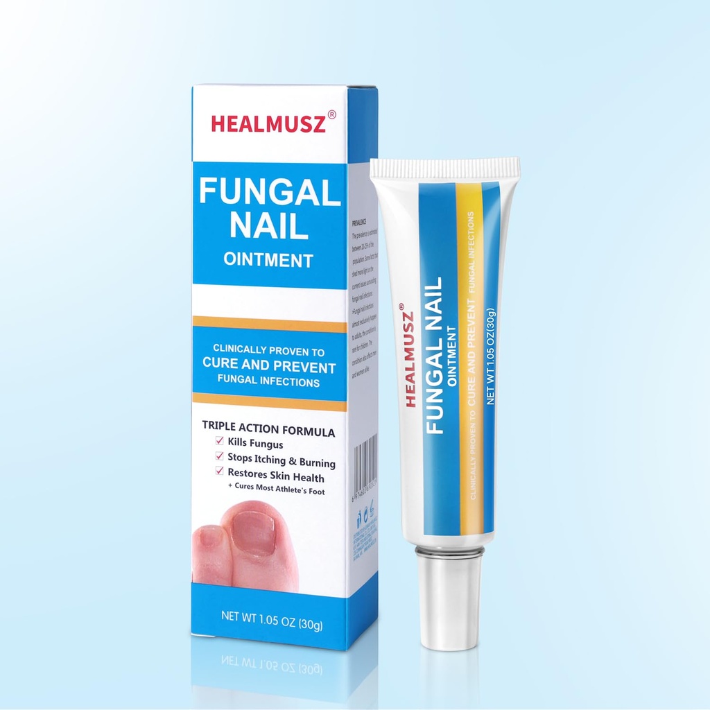 HEALMUSZ Toe Nail Fungus Ointment, Toenail Health için Antifungal krem, Tolnaftate ile Ayaklanma.