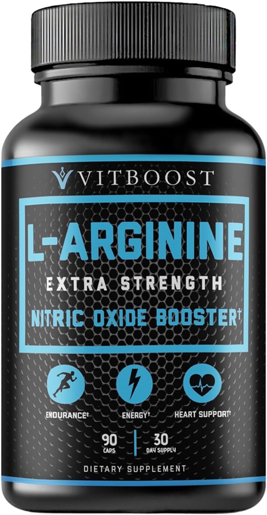 Extra Strength L Arginine Capsule 1500mg - Συμπληρώματα οξειδίου του αζώτου για Σταμίνα, Μυς, Αγγειότητα & Ενέργεια - Ισχυρό μη ενισχυτικό με L-αργινίνη, L-Κιτρουλίνη & Απαραίτητα Αμινοξέα