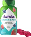 Vitafüzyon Gorgeous Saç, Skin & Nails Multivitamin Gummy Vitamins, artı Biotin ve Antioksi vitaminleri C&E, Raspberry Flavor, 135ct (45 gün tedarik), Amerika'nın Number One Gummy Brand