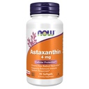 Şimdi Tamamlar, Astaxanthin 4 mg Non-GMO Haematococcus Pluvialis Microalgae'den elde edilen ve doğal olarak Lutein, Canthaxanthin ve Beta-Carotene, 90 Softgels