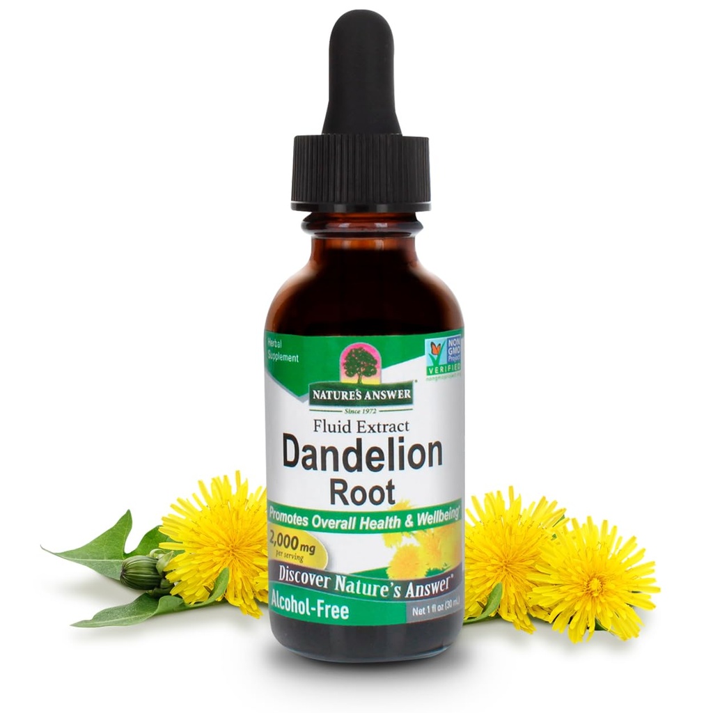 Απάντηση της φύσης Dandelion Root 2000mg 1oz Extract 