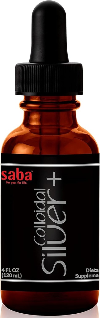 Saba Colloidal Silver 50PPM, 4Fl Oz.- Mevsimsel Wellness, Immune Support - Bu Çok Kullanımlı Ürün, Birkaç Yaşamın Küçük Kazaları Için Elli Geliyor. Her Evde Olmak -24 Hizmet