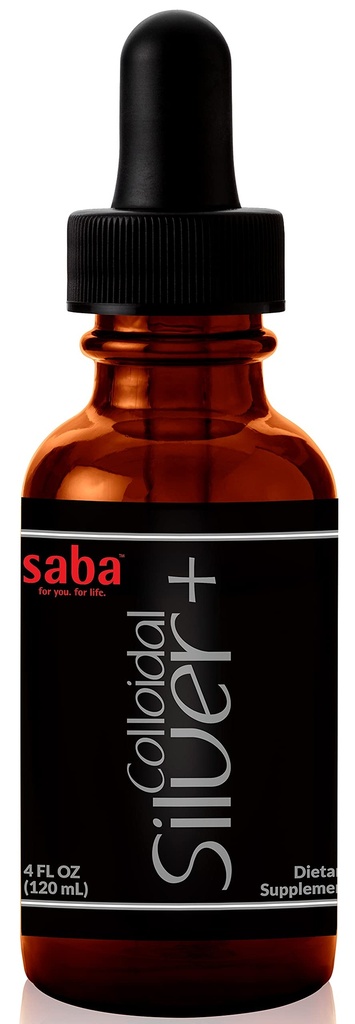 Saba Colloidal Silver 50PPM, 4Fl Oz.- Mevsimsel Wellness, Immune Support - Bu Çok Kullanımlı Ürün, Birkaç Yaşamın Küçük Kazaları Için Elli Geliyor. Her Evde Olmak -24 Hizmet