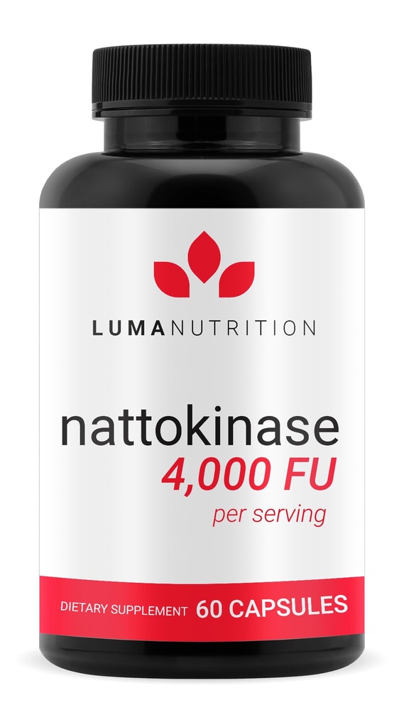 Luma Beslenme Nattokinase Supplement - Japon Natto 4000 FU Per Servis, Premium Kalp Sağlığı Desteği - Vegan & Gluten Free - 60 Capsules - ABD'de Yapıldı