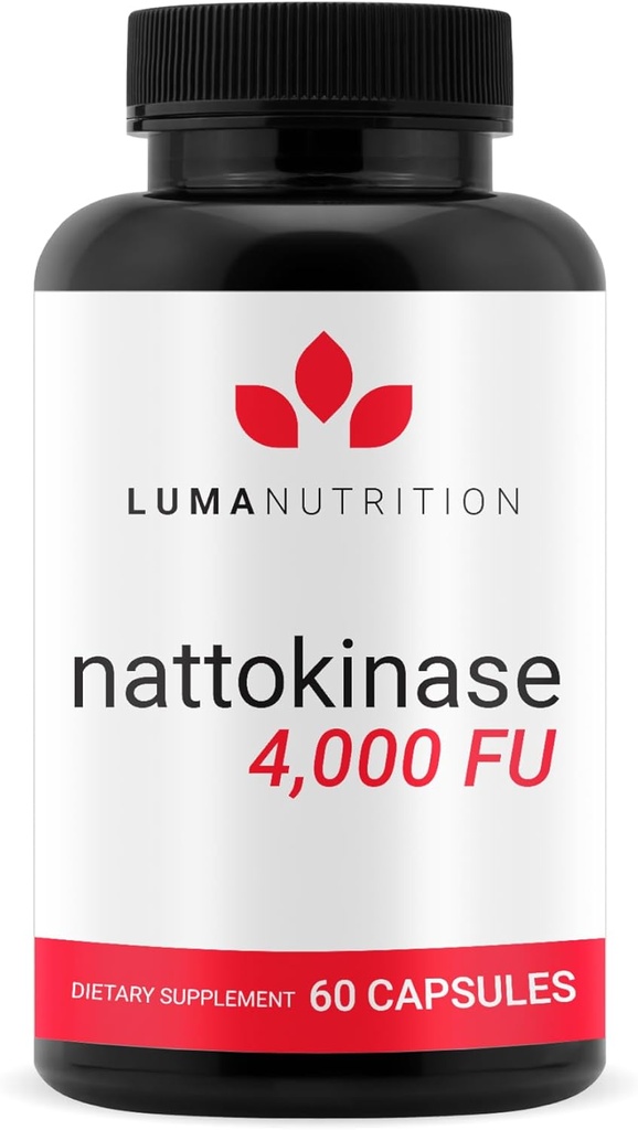 Luma Beslenme Nattokinase Supplement - Japon Natto 4000 FU Per Servis, Premium Kalp Sağlığı Desteği - Vegan & Gluten Free - 60 Capsules - ABD'de Yapıldı