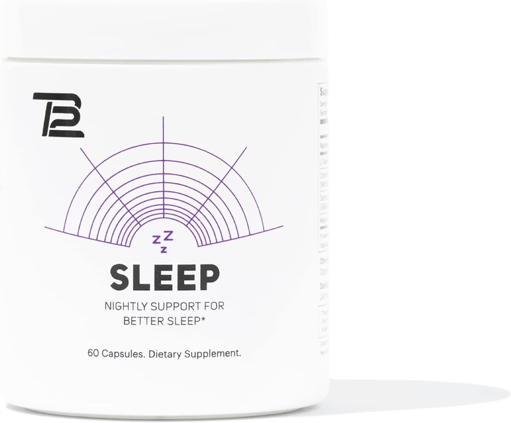 TB12 Uyku - Magnezyum, L-Theanine, Chamomile, GABA ve Melatonin Asleep Hızlı, Rahatlamayı Teşvik ve Uyku Kalitesini Geliştir. Stres ve Mood Gece Destek