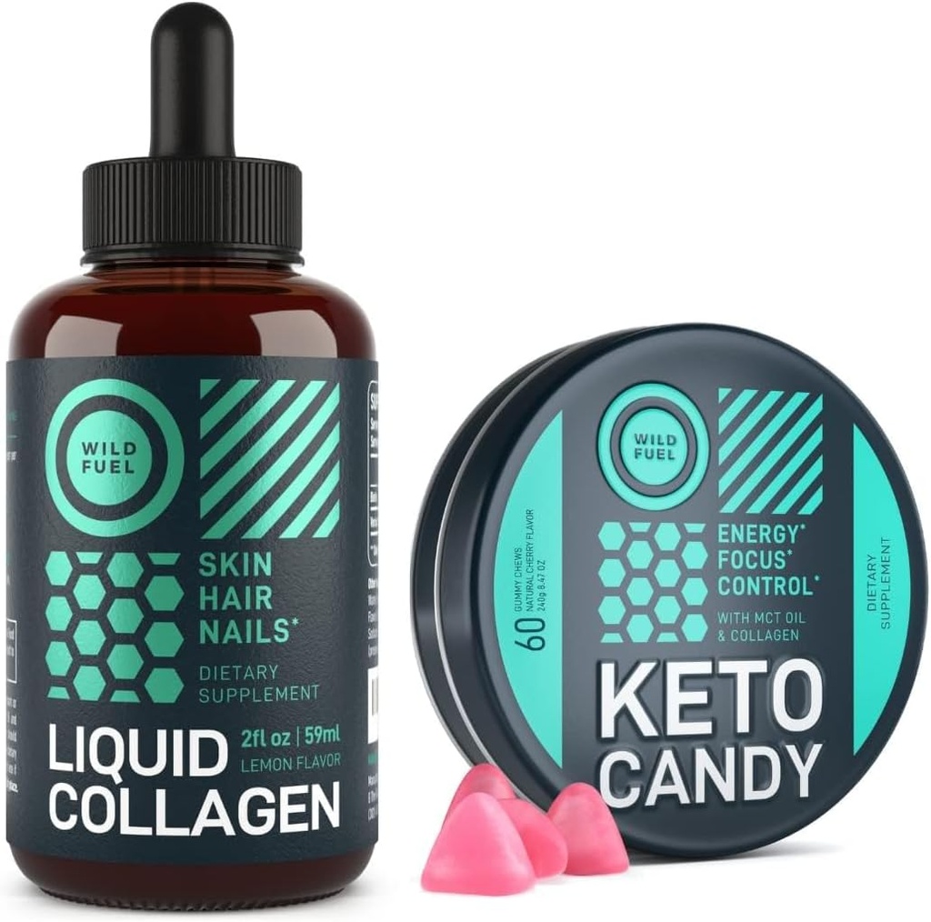 Υγρό κολλαγόνο WILD FUEL και Keto Candy Beauty and Fitness Bundle