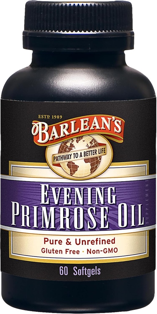 Βραδινό Primrose Oil Softgels με Gamma-Linolenic Acid (GLA) - Μη ΓΤΟ, Χωρίς Γλουτένη - 60-Softgels