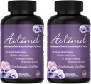 Avlimil® Hormon Denge & Menopause | Mood Swings, Hot Flashes, Night Sweats ve Irritability - Isoflavones, Black Cohosh, Raspberry, Valerian, Sage, Red Clover, Lemon Balm - 2 Ay