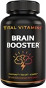 Vitals Vitamin Brain Supplements with Bacopa Monnieri - For Memory and Focus – Nootropic Brain ATM - Caffeine-Free Support for Yetişkinler & Seniors – Non-GMO, 30-Day Supply, 30 Capsules
