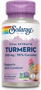 SOLARAY Turmeric Supplement 300 mg - Turmeric Root Extract with 95 Curcumin - Ortak Sağlık ve Konfor için Ortak Destek Supplement - Non-GMO, Vegan, Gluten Free, 60 Günlük Garanti, 60 Hizmet