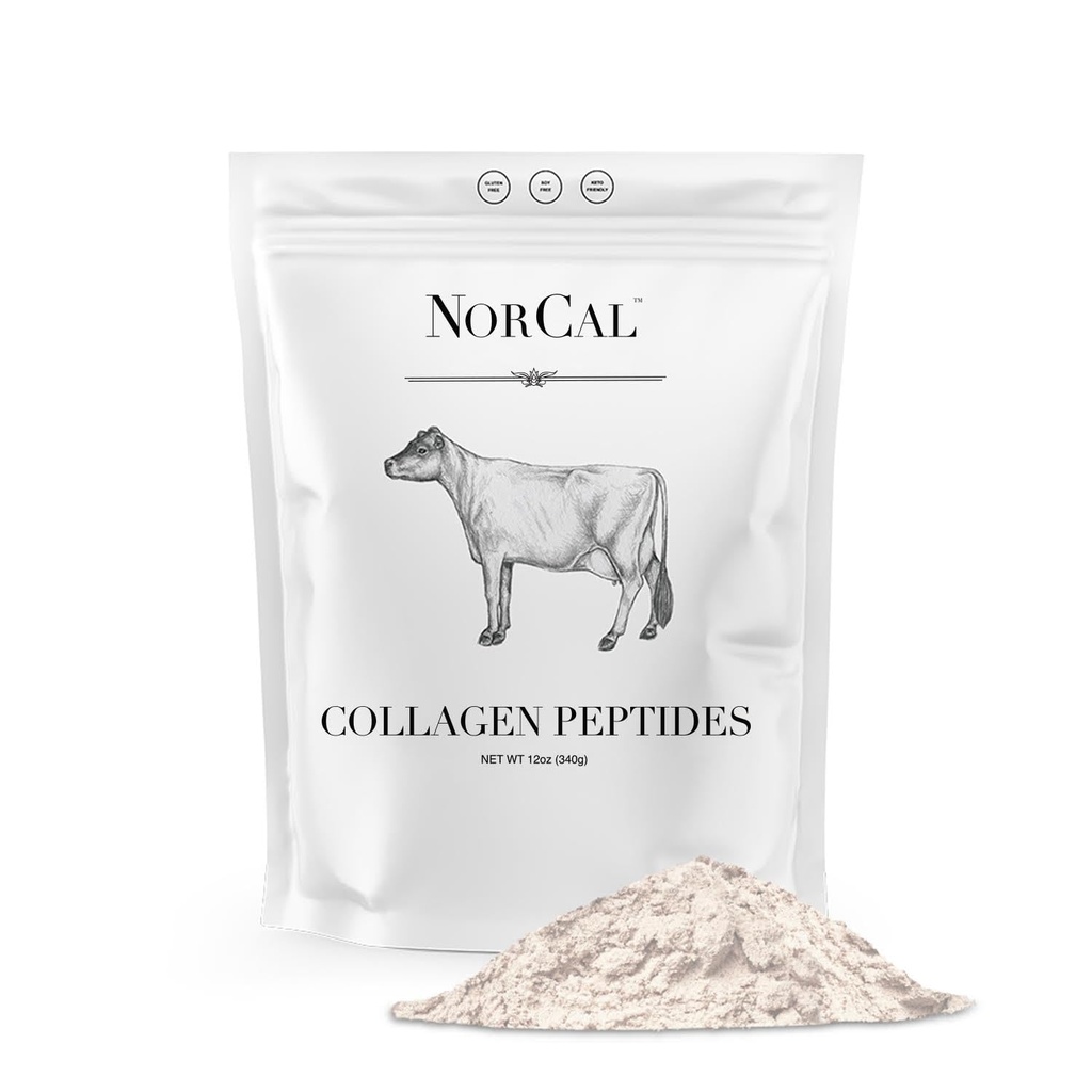 Norcal Hydrolyzed Collagen,, 12oz | 20g Protein, 0g Carbs / Fat | Grass-Fed Brezilyalı İnekler | Easy Mix & Bioavailability | US GMP sertifikalı
