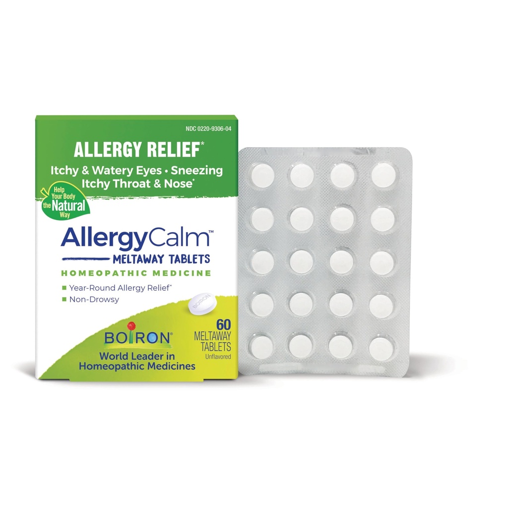 Boiron AlerjiCalm Tabletleri Alerji ve Hay Ateş Sneezing belirtileri, Runny Nose ve Itchy Gözler veya Throat - 60 Kont