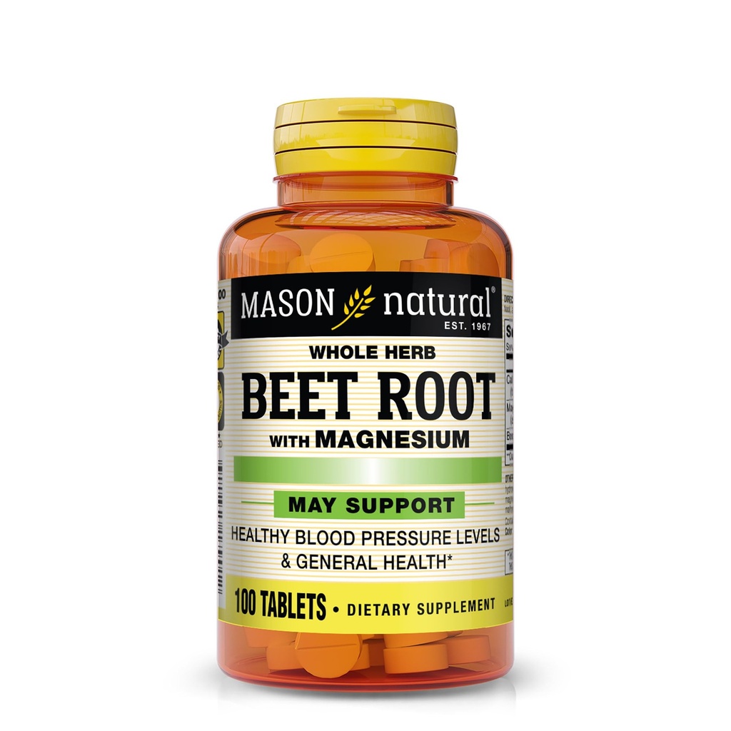 MASON NATURAL Arıt Kökü ve Magnezyum - Sağlıklı Kalp ve Kan Baskı, Genel Sağlık, 100 Tablet