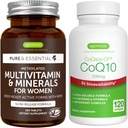 Kadınlar için Çokvitamin ve Mineraller + Yüksek Abhidrasyon CoQ10 100 mg 120 Softgels Energy Sche, Sustained release Advanced Multivitamin + CoQ10 with Vitamin E & D-Limonene, by Igennus