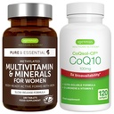 Kadınlar için Çokvitamin ve Mineraller + Yüksek Abhidrasyon CoQ10 100 mg 120 Softgels Energy Sche, Sustained release Advanced Multivitamin + CoQ10 with Vitamin E & D-Limonene, by Igennus