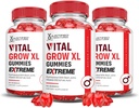 Justified Laboratories (3 Pack Vital Grow XL Extreme 2000MG Performance Gummies Advanced Formula Formula Formated with ACV Pomegranate Beet Juice Powder B12 Vegan Non GMO 180 Gummys