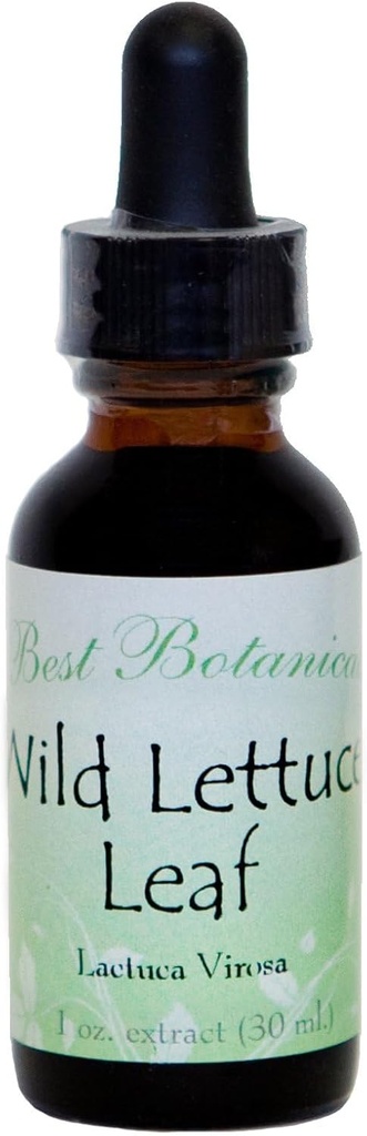 En İyi Botanikler Wild Lettuce Leaf Extract – Natural Sleep Aid, Supplement Natural Organic – 1 oz