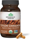 ORGANIC INDIA Ceylon Cinnamon Supplement - Βιολογικές Κάψουλες Κεϋλάνης Κανέλας, Καπάκια Κανέλας Βότανο συμπλήρωμα, Υποστηρίξτε Πέψη, Πηγή Αντιοξειδωτικών, USDA Organic, Vegan, Χωρίς Γλουτένη - 90 Κάψουλες