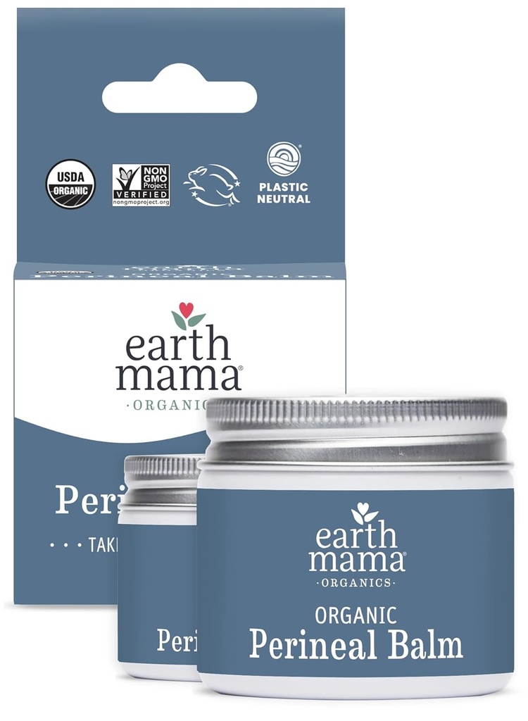 Dünya Mama Organik Perineal Balm | Doğal Soğutma Herbal Hamile ve Postpartum Yardımı Cadı Hazel & Calendula, Feminine Care Essentials, No Benzocaine veya Butane, 2Oz (2-Pack)