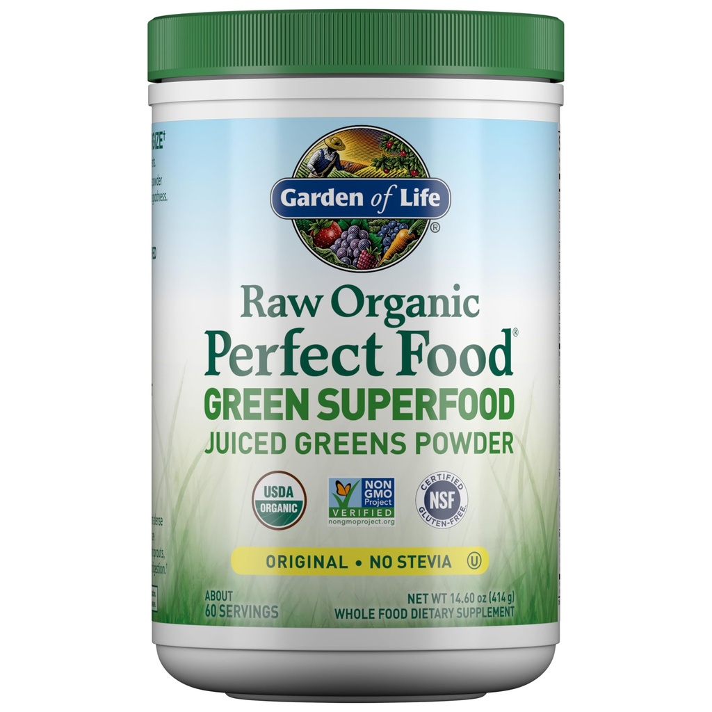 Life Super Greens Toz Smoothie & Mix, Probiyotiks & Digestive Enzymes for Digestive Health, Organic Superfoods Beslenme Meyvesi ve Sebzeleri Kadınlar ve Erkekler Enerji için, Orijinal, 60 Hizmet