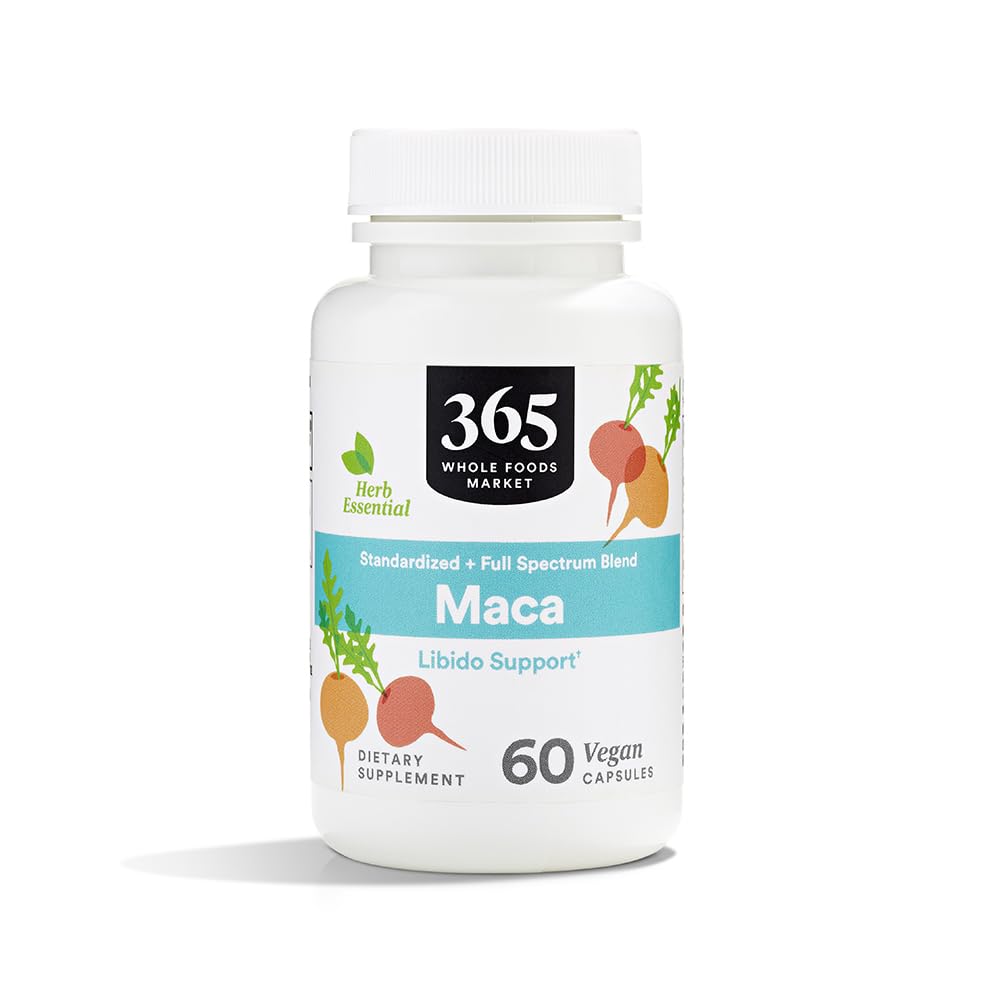 365 by Whole Foods Market, Maca Standardized + Full Spectrum Mix, Libido Support, Vegan Capsules, 60 Count
