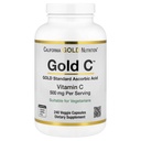 California Gold Beslenme Altın C USP Grade C Supplement - Immune Support & Mevsimlik Sağlık - Vejetaryen Dostu - Gluten Free, Non-GMO - 500 mg - 240 Veggie Capsules
