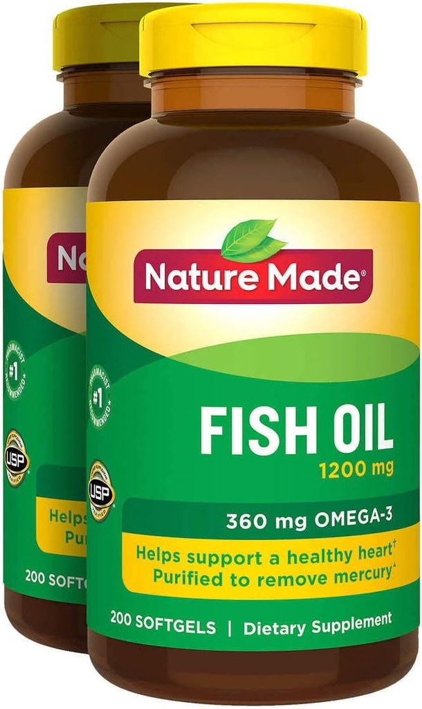 2 x 200Pk Doğa Balık Yağı 1200 mg Softgels Omega 3