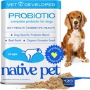Köpekler için Yerli Pet Probiyotikler - Dog Probiyotiks Toz Digestive Health, Gut Support, & Immune Boost - Vet-Former Enzymes & Prebiyotiks - 120 Scoops