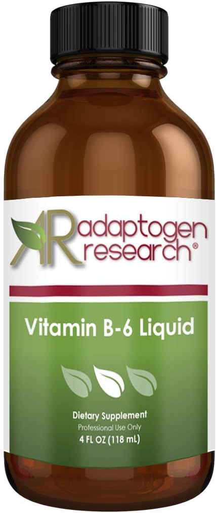 B6 Vitamini 50 mg + çinko | Adaptogen Araştırma | 24 Hizmet / 4 Akışkanoz