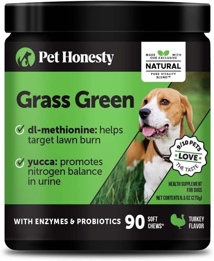 Grass Green Dog Chews - Urine Neutralizer for Lawn, Dog Pee Helps Yard Stay Green Addressing Burn Spots with Probiyotiks & Enzymes (Türkiye)
