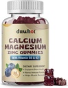 Ασβέστιο Μαγνήσιο Ψευδάργυρος Gummies για τις γυναίκες, Chewable Calcium Supplement 1000 mg Βιταμίνη D3 & K2, Bone & Nerve Υγεία, Μυϊκή Λειτουργία, Ανοσοποιητική Υποστήριξη & Άγχος ανακούφιση, Blueberry Γεύση, 60 Ct