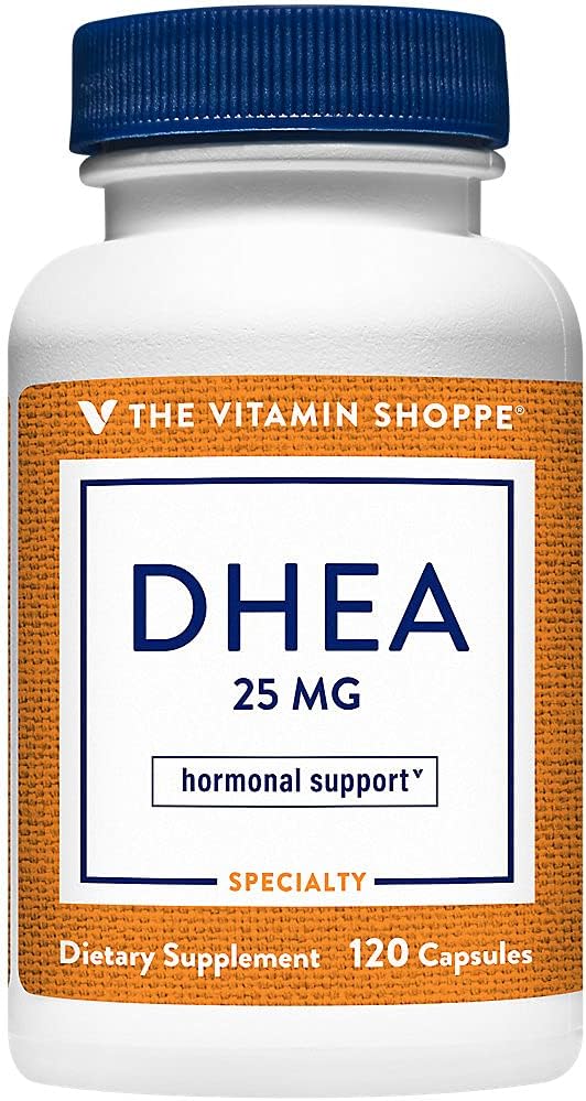 The Shoppe DHEA 25MG, Hormonal ve sağlıklı Aging Support for both Men & Women, Once Daily (120 Capsules)