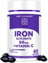 Iron Glycinate 50mg C | Aemia Relief için Gelişmiş Demir Supplement, Immune Boost & Energy Support | Stomach, Fast Abxia | Non-GMO, Gluten-Free Softgels for Women & Men